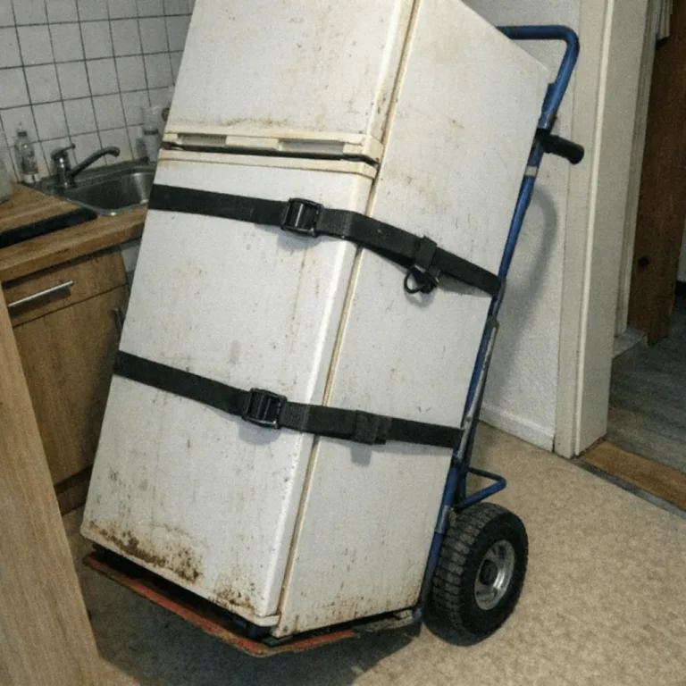Alter Kühlschrank auf Sackkarre
