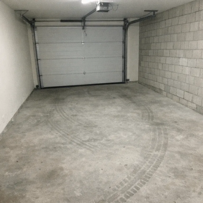 Leere Garage nach Räumung